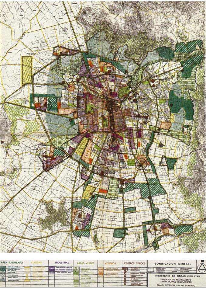 Plan Regulador Intercomunal de Santiago 1960