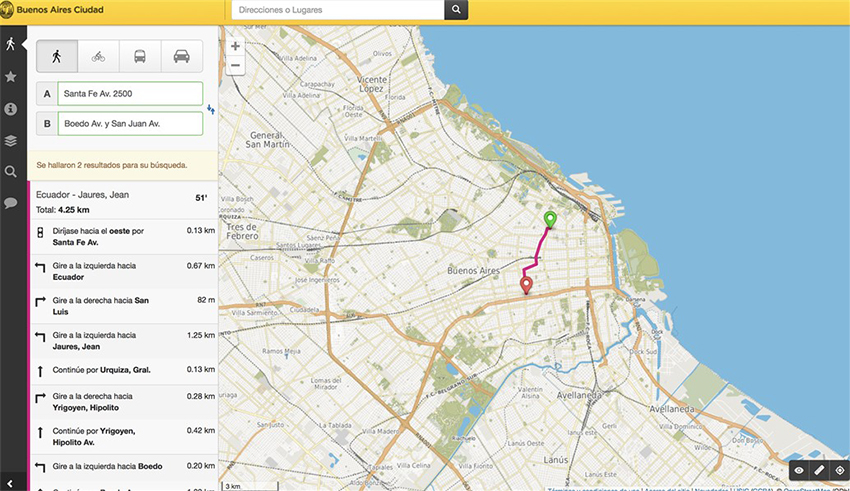 Mapa interactivo de Buenos Aires