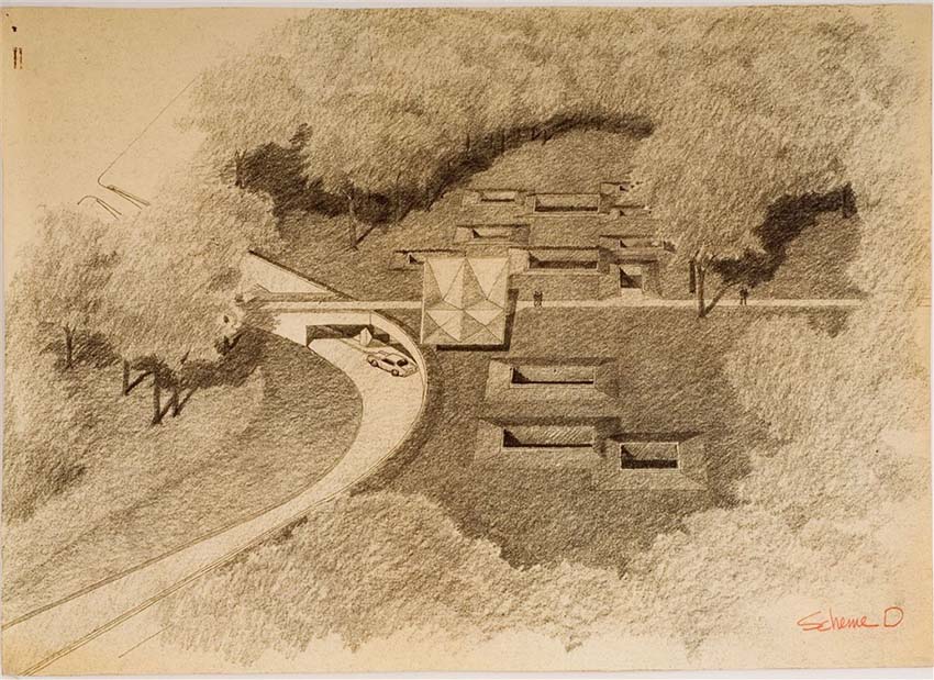 Walter Gropius / TAC: propuesta “D” (subterránea) para la
residencia de la Embajada de Alemania en Buenos Aires