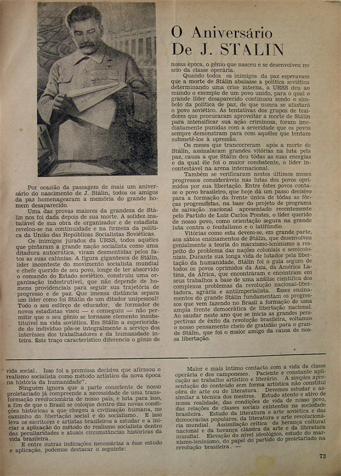 Material sobre el cumpleaños de Stalin