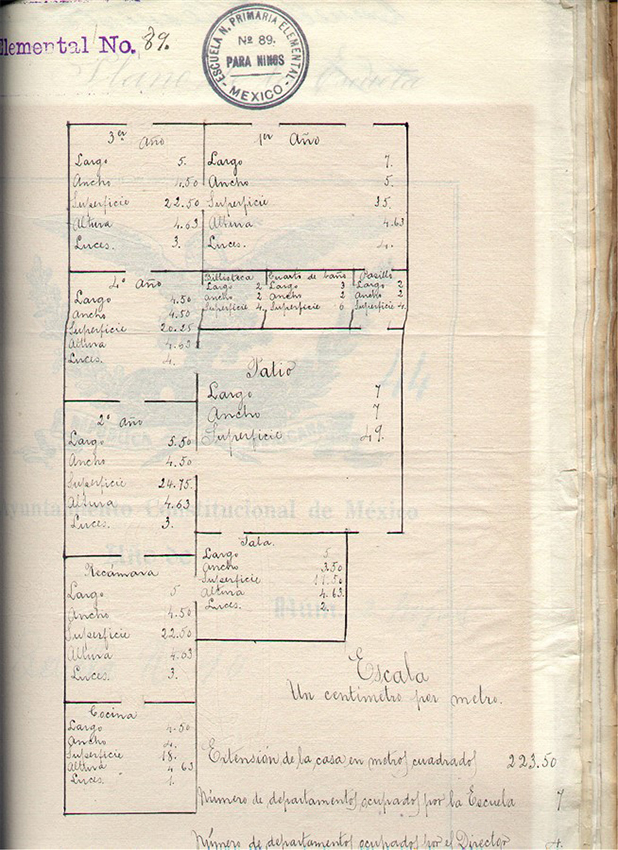 Plano de escuela elemental Número 89