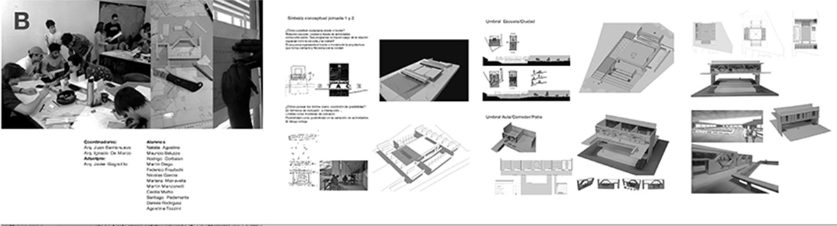 Producto de las reflexiones y
ensayos en el marco de las 1ras. Jornadas nacionales “Diálogos entre educacióny espacialidad. Aportes desde la pedagogía, la arquitectura y el diseño a laconstrucción de espacios educativos”. 