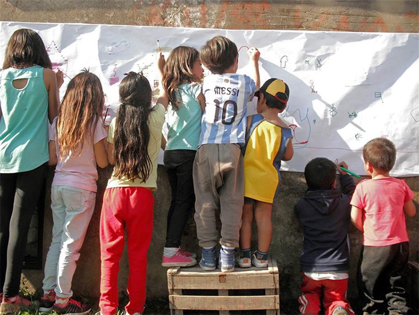 Jornada de diseño
participativo en el barrio de Los Hornos.