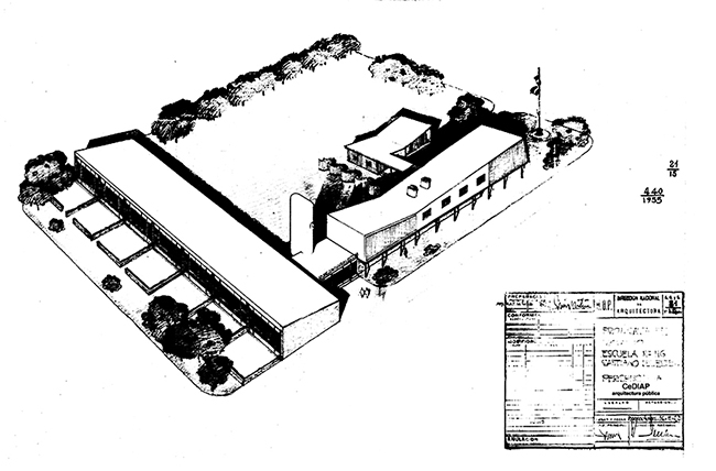 Axonometría de
la obra completa. 