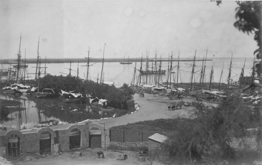 La
ciudad de Rosario a mediados del siglo XIX: Muelle de Castellanos.