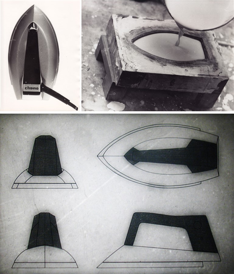 Construcción de la plancha Chaina: desde el dibujo al colado de piezas en
moldes.