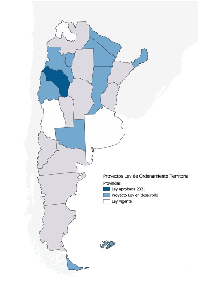 Proyectos
de Ley de ordenamiento territorial.