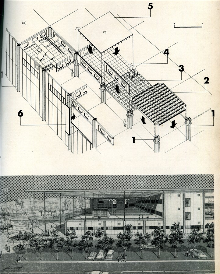 Detalle constructivo y
Perspectiva, Concurso Hospital Regional de Or&aacute;n (Salta)