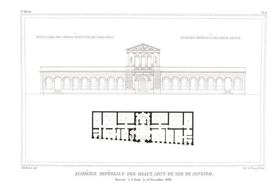 Academia Imperial de Bellas Artes. Arq. Grandjean de Montigny. 