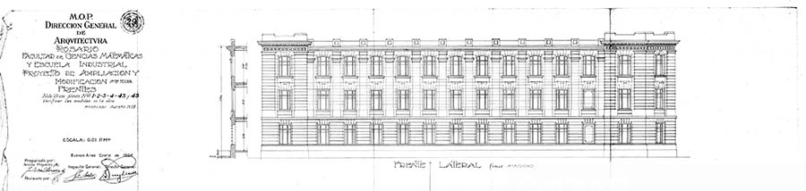 Proyecto 1924. Fachada sobre calle Ayacucho. Fuente: Archivo CeDIAP.