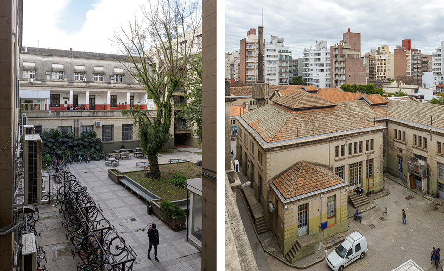 Patios interiores del edificio en la
actualidad.
 