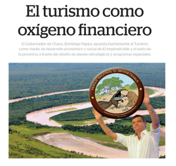 Collage de Domingo Peppo construyendo el Chaco con inversiones tur&iacute;sticas sostenibles