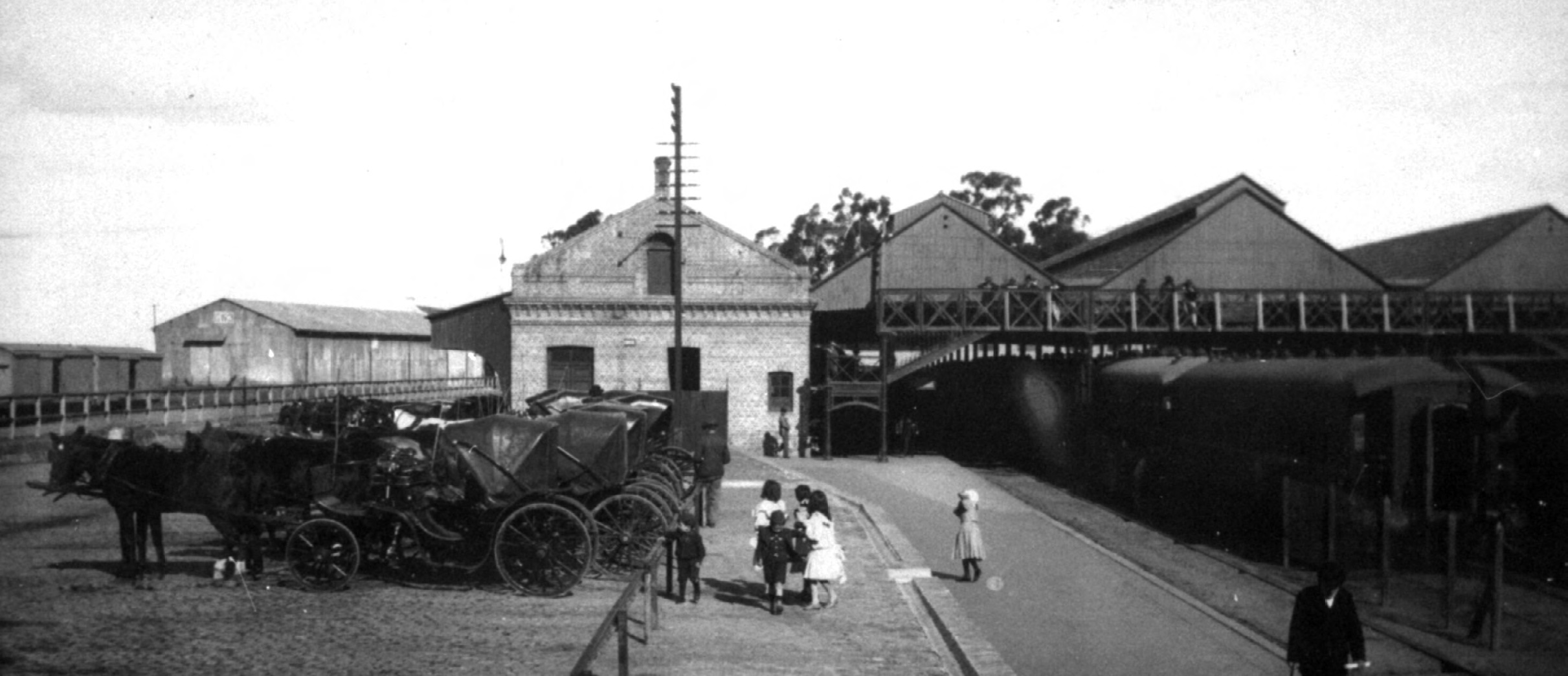 F.C.C.A. Estación Rosario Central. Colección Lacassin (1907). Fuente: Archivo de Fotografía de la Escuela Superior de Museología.