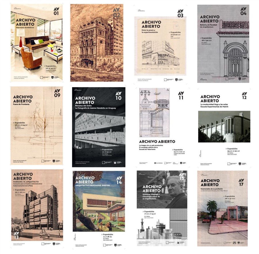 Selecci&oacute;n de afiches pertenecientes a las exposiciones Archivo Abierto.