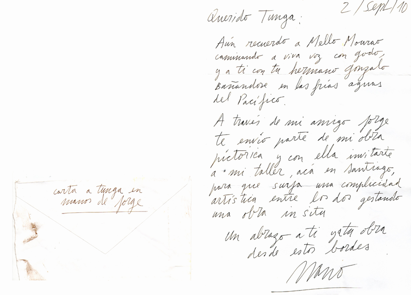 Correspondencia recibida por Tunga de Nano Cruz.