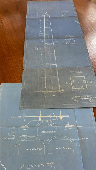 Fondo Alberto Prebisch, planos del Obelisco de la ciudad de Buenos Aires.